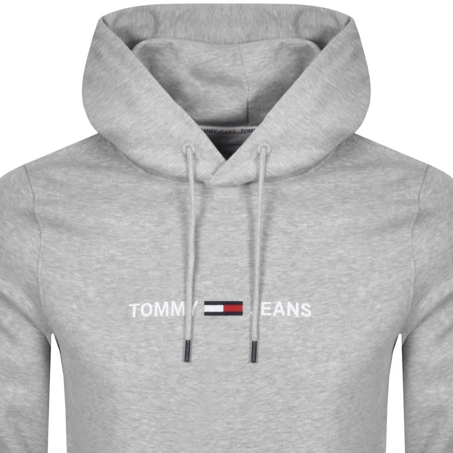 Alternative Image for ProductTommy Jeans Straight Logo Hoodie Light Grey Heathe2